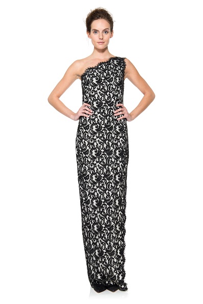 Lace One Shoulder Gown