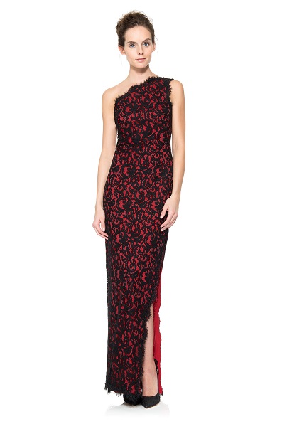 Lace One Shoulder Gown