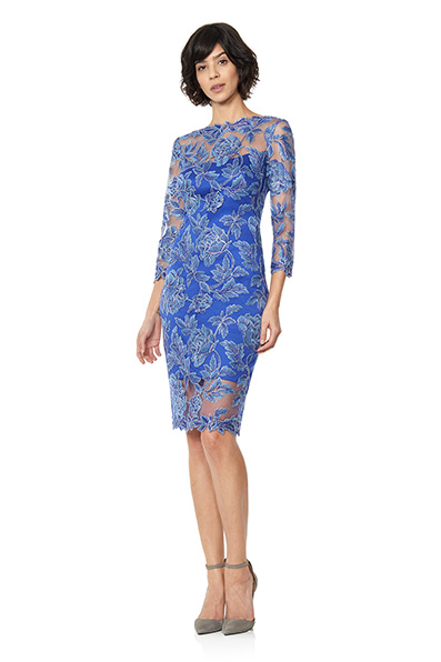 Peony Embroidered Lace Sheath