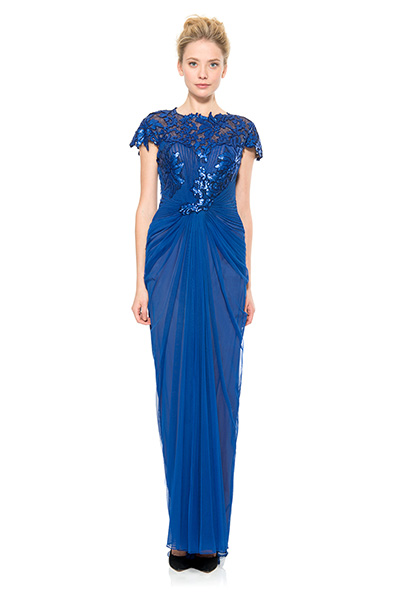 Paillette Lace and Tulle Gown