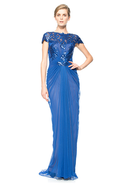 Paillette Lace and Tulle Gown