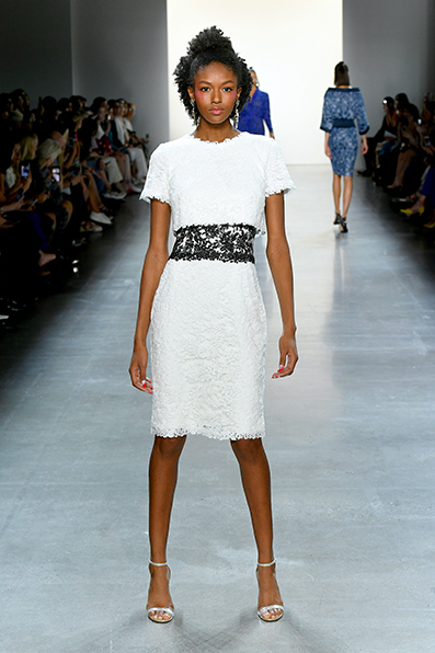 IVORY FLORAL FLAKE EMBROIDERED TULLE CAP SLEEVE CROP TOP DRESS WITH BLACK CONTRAST OBI DETAIL