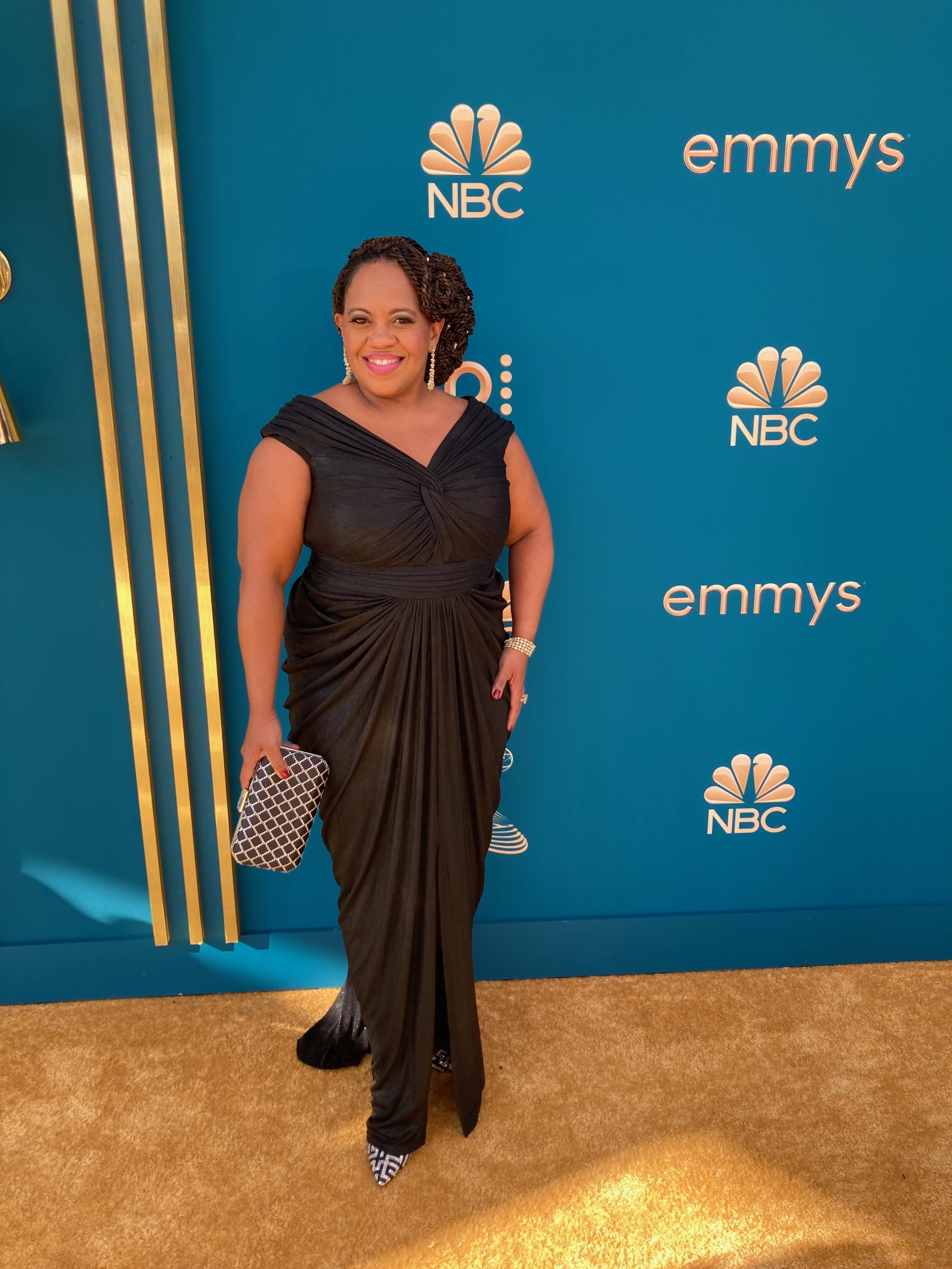 Chandra Wilson in Tadashi Shoji