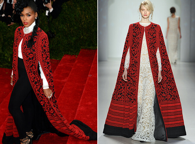 2014 MET Gala: Janelle Monae in Tadashi Shoji