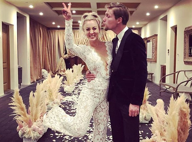 Kaley Cuoco's Bridal Jumpsuit