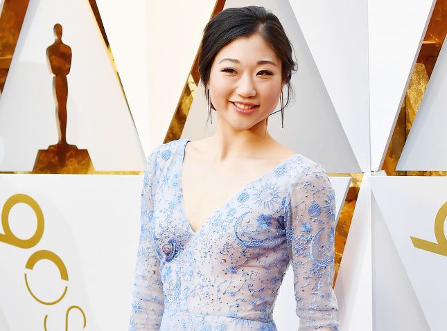Olympic Figure Skater Mirai Nagasu Wears Tadashi Shoji to the Academy Awards